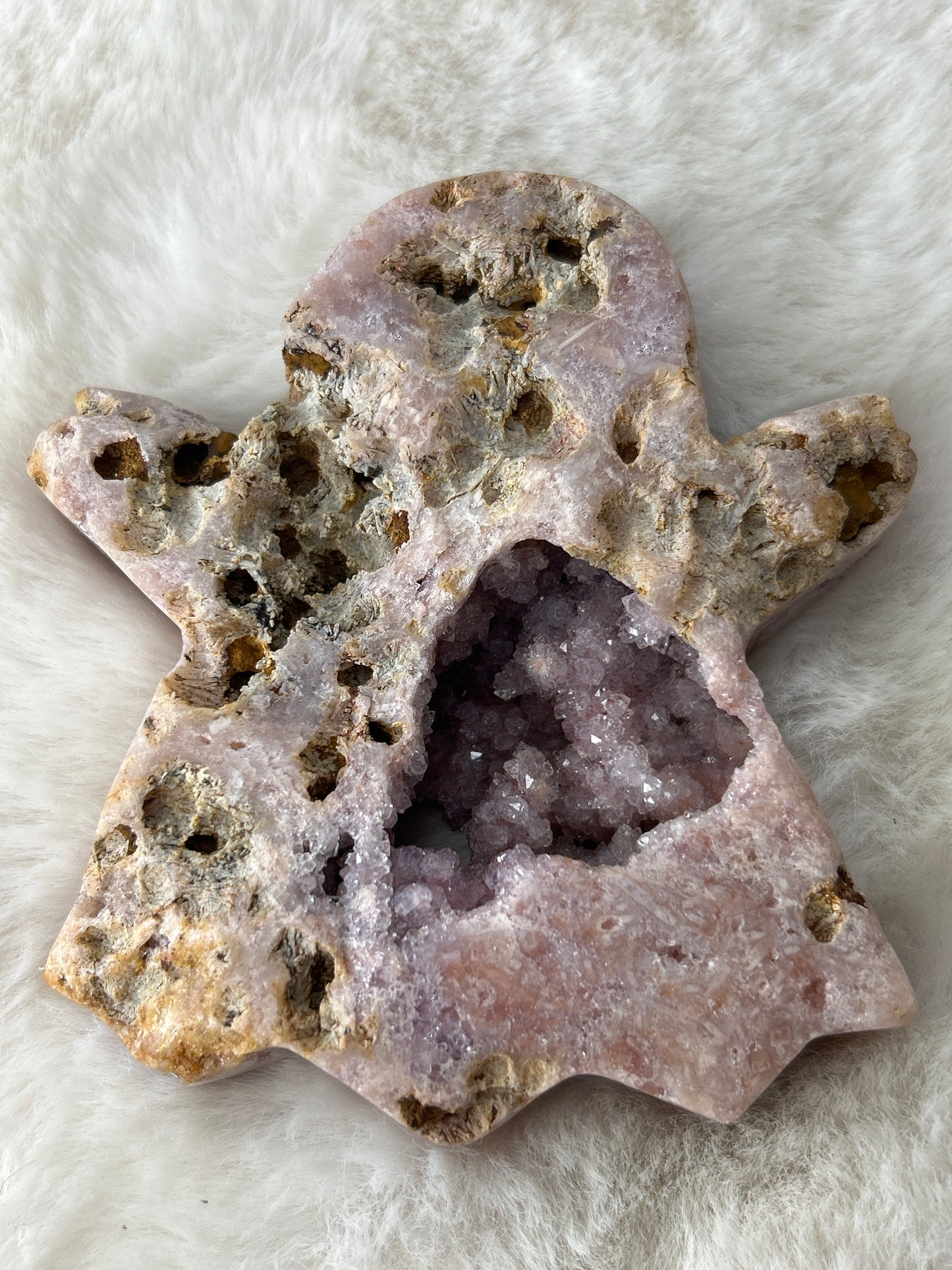 Druzy Pink Amethyst Ghost