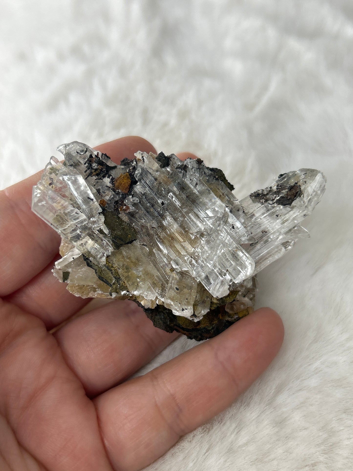 Crystal Clear Selenite on Matrix