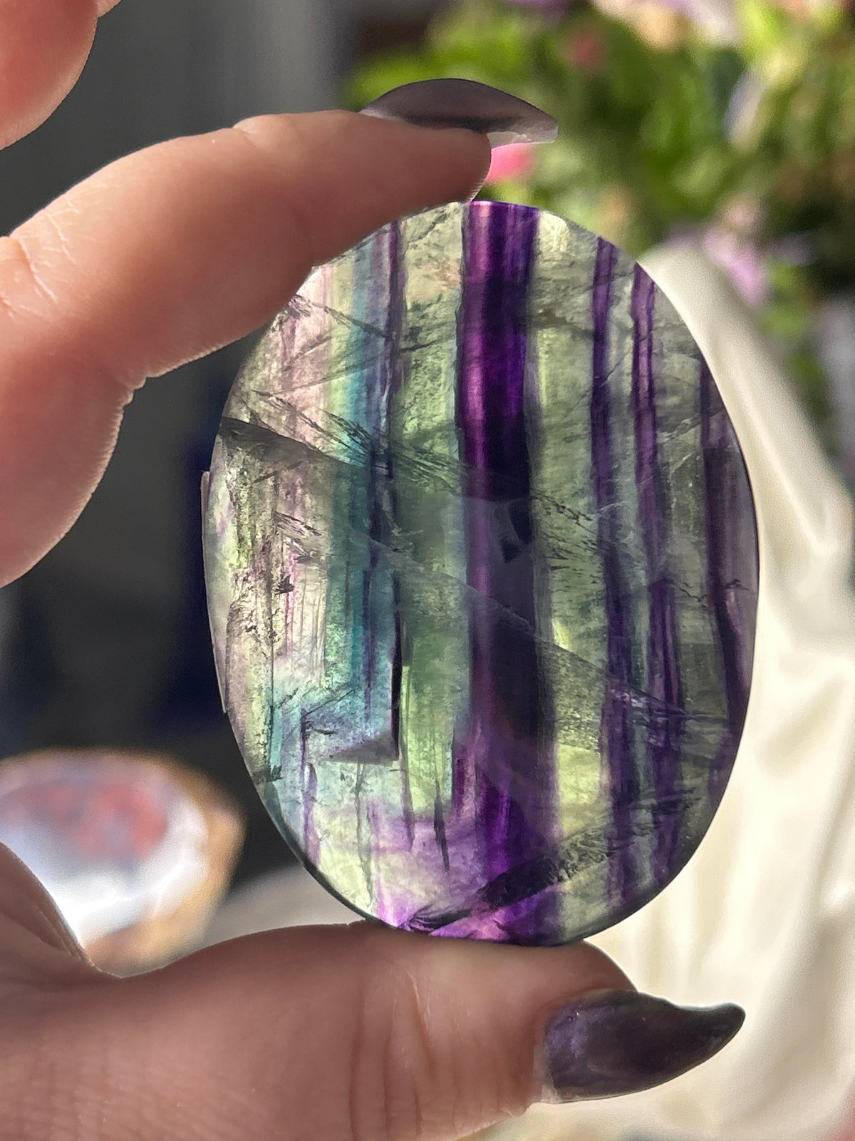 Fluorite Palm Stone