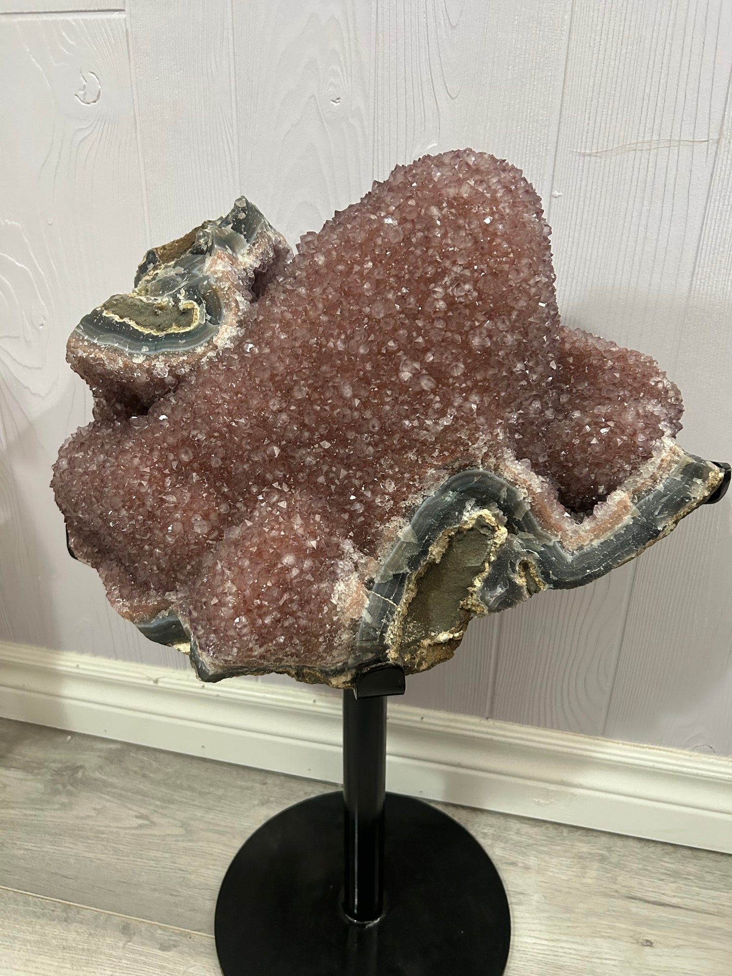 XXL Rainbow Amethyst Stalactite with Custom Stand