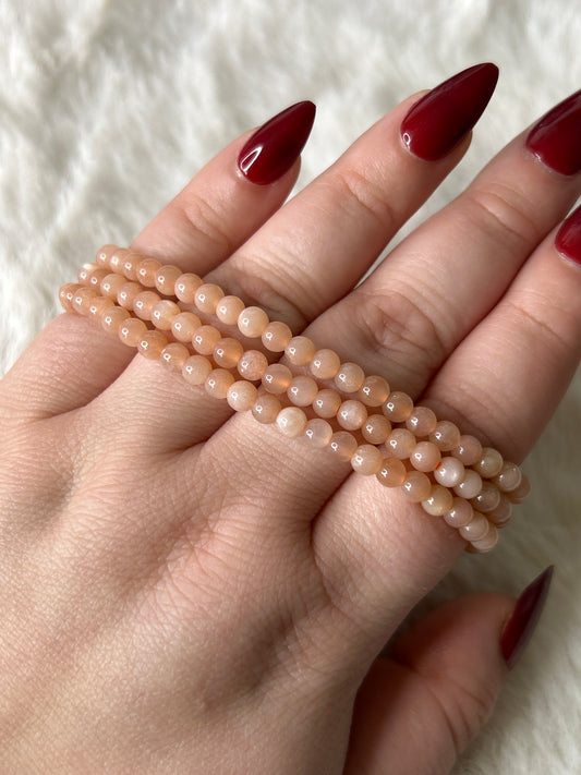 Peach Moonstone Bracelet
