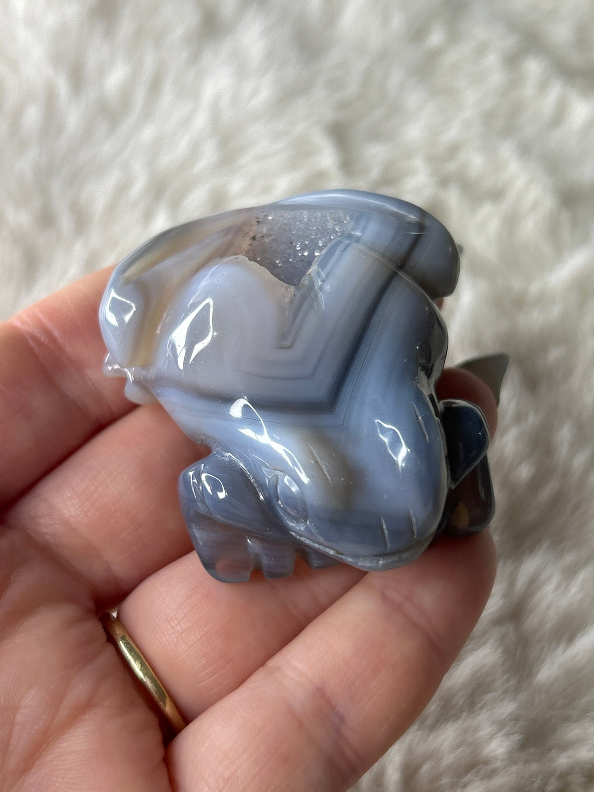 Druzy Agate Frog