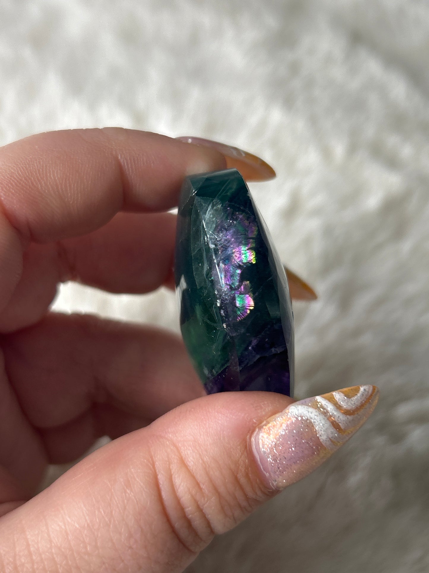 Fluorite Palm Stone