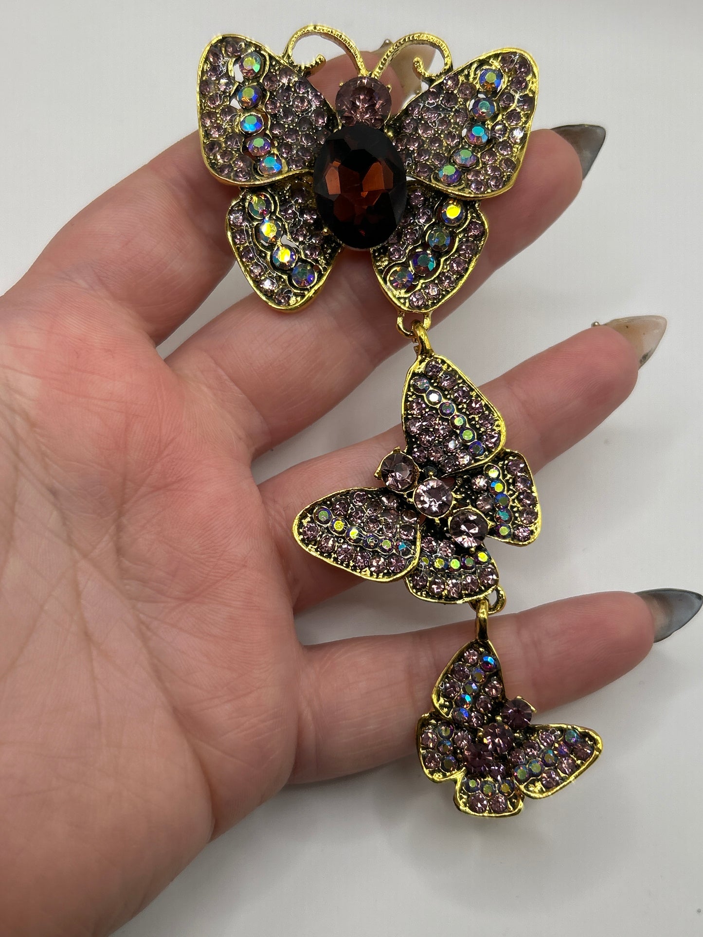 Triple Butterfly Brooch