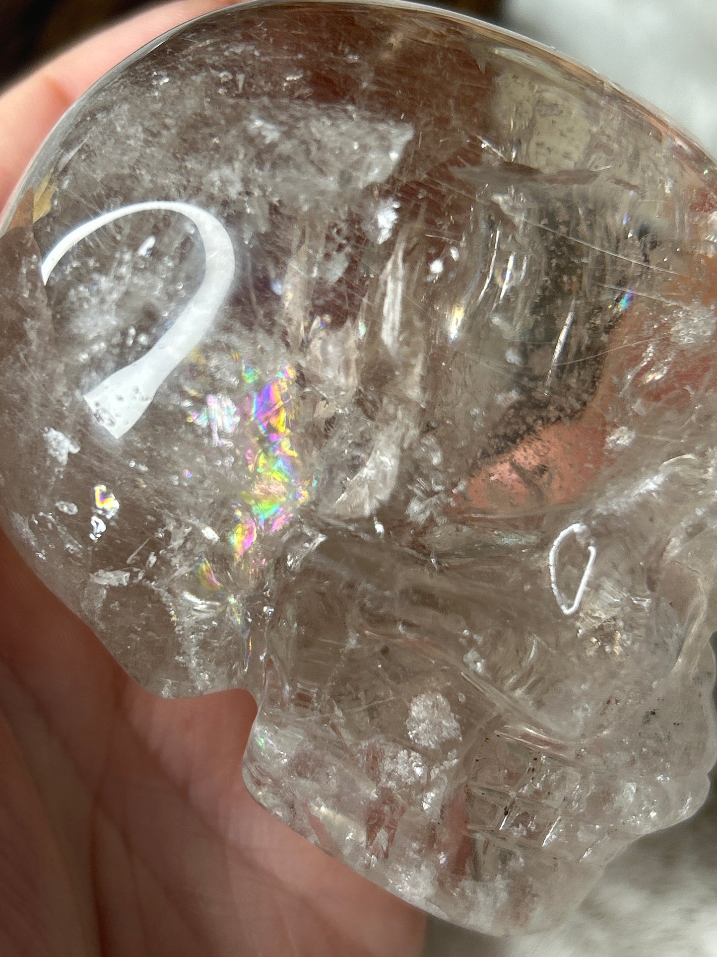 Rutile included Smoky Quartz Skull