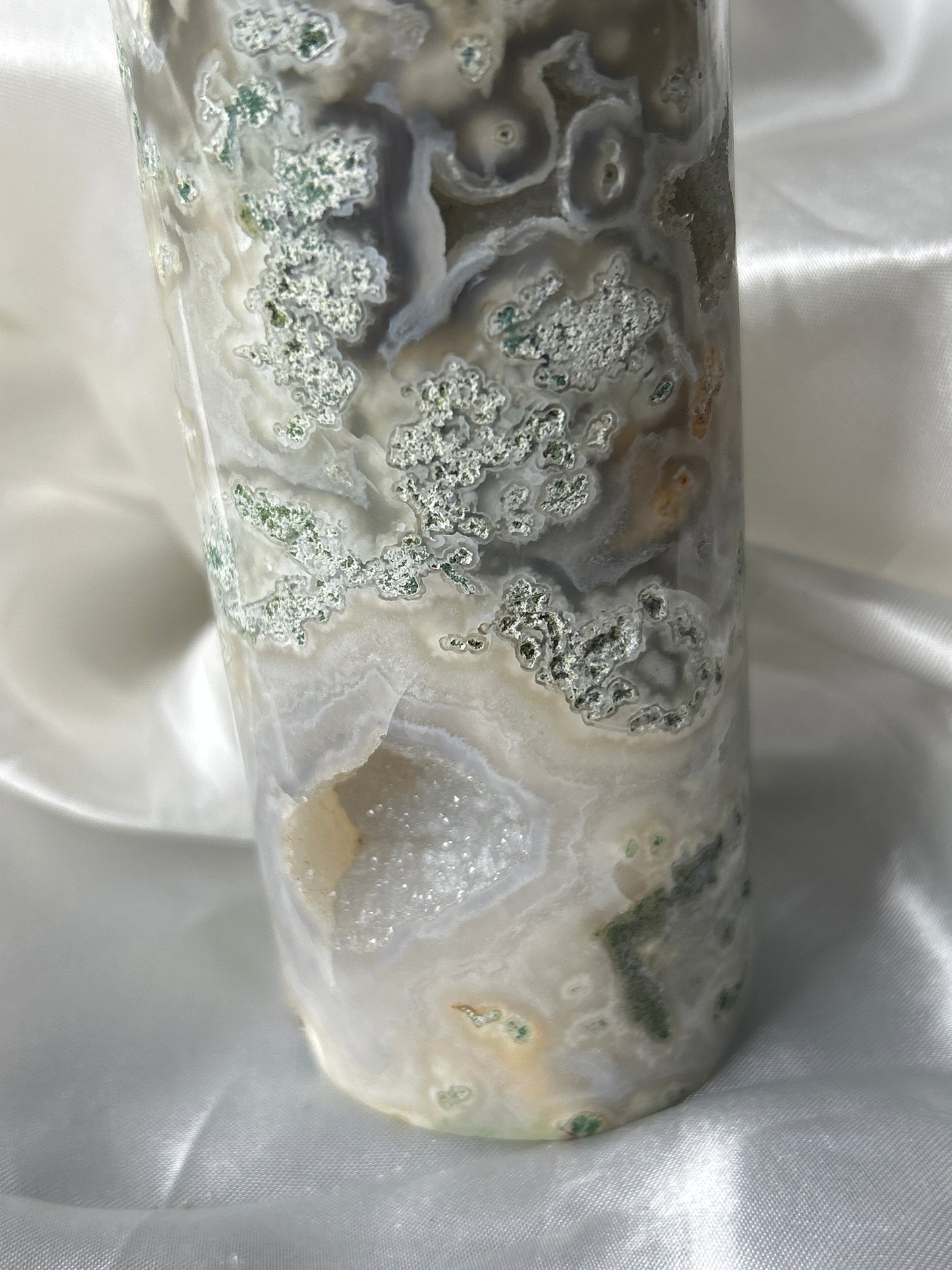 Moss Agate Cylinder