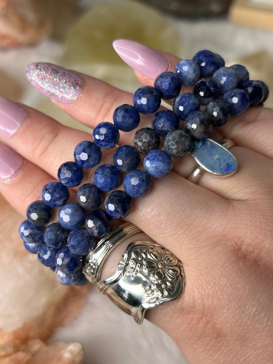Faceted Sodalite Bracelet