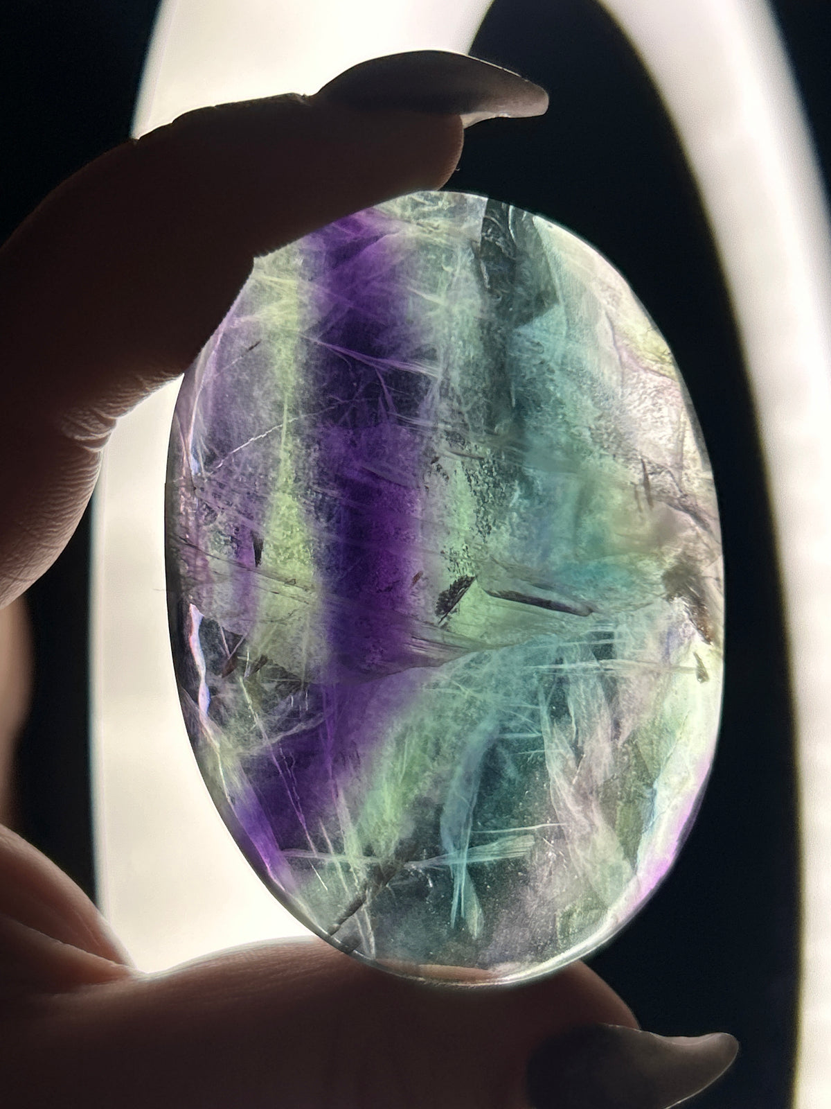 Fluorite Palm Stone