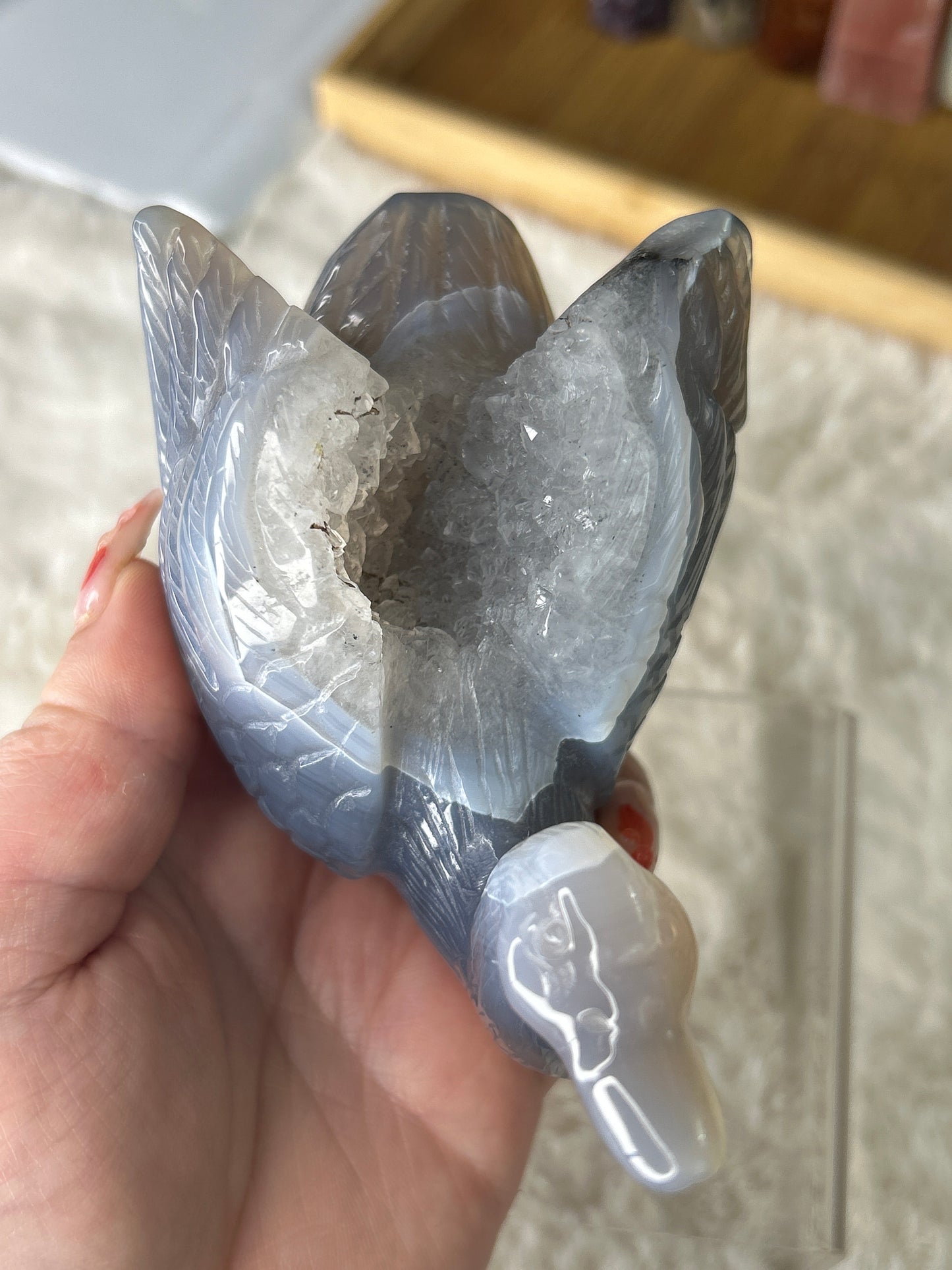 Druzy Agate Swan 🦢