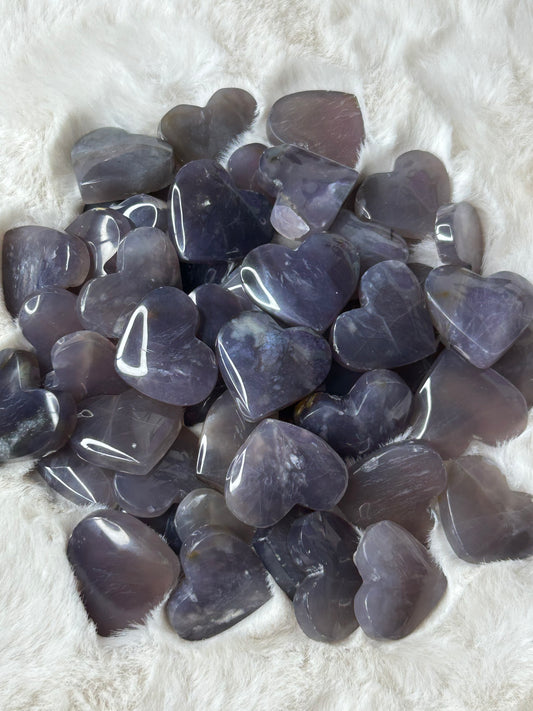 Indonesian Purple Chalcedony Heart