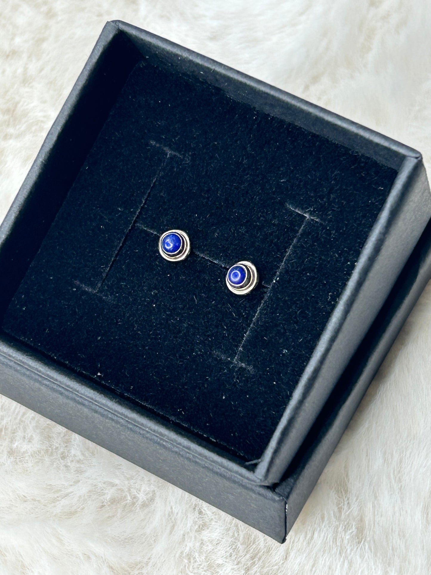 925 Sterling Silver Lapis Lazuli Studs