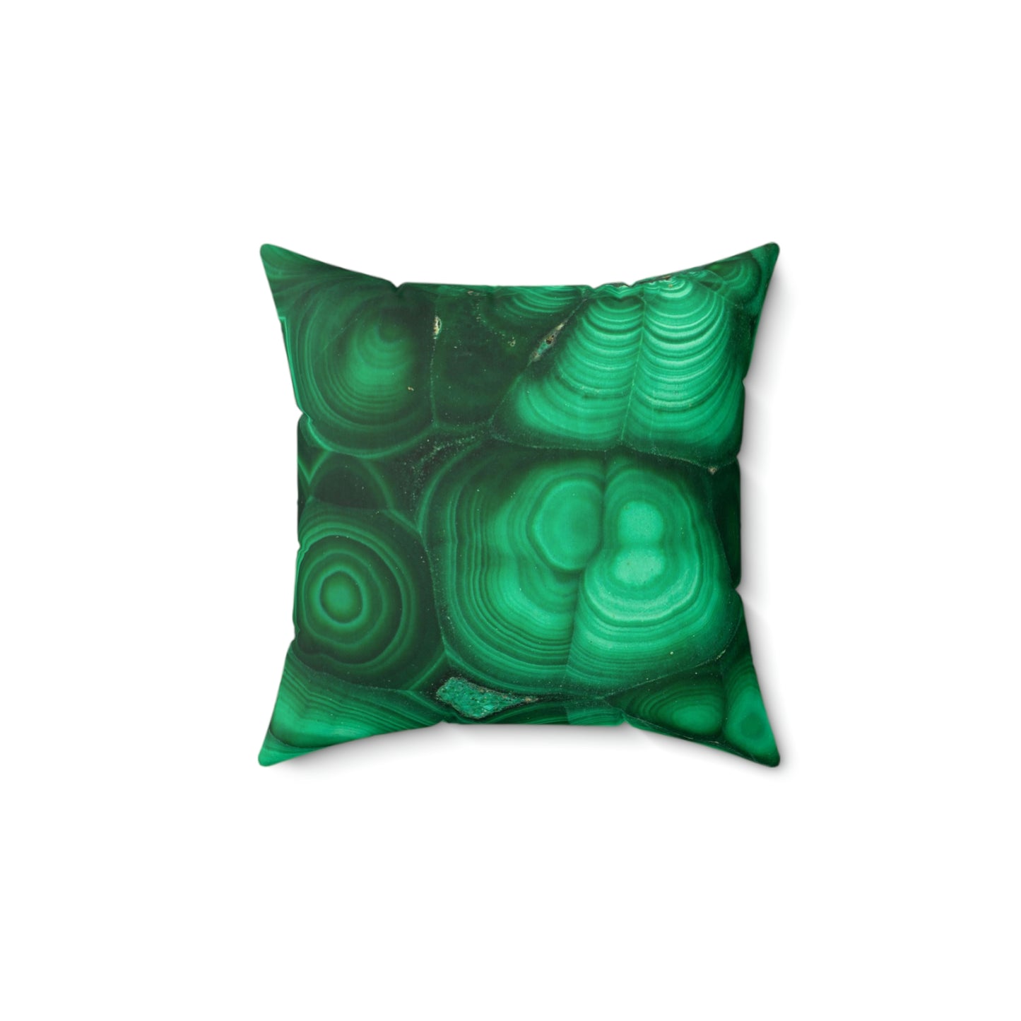 Malachite Spun Polyester Square Pillow