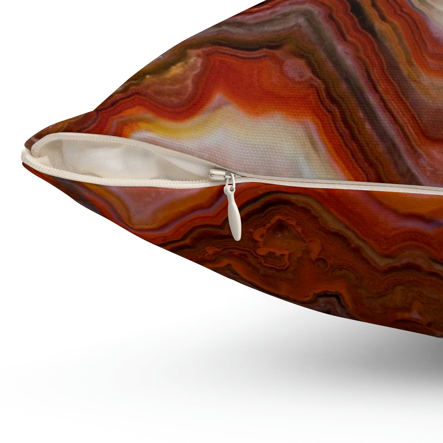 Mexican Lace Agate Spun Polyester Square Pillow