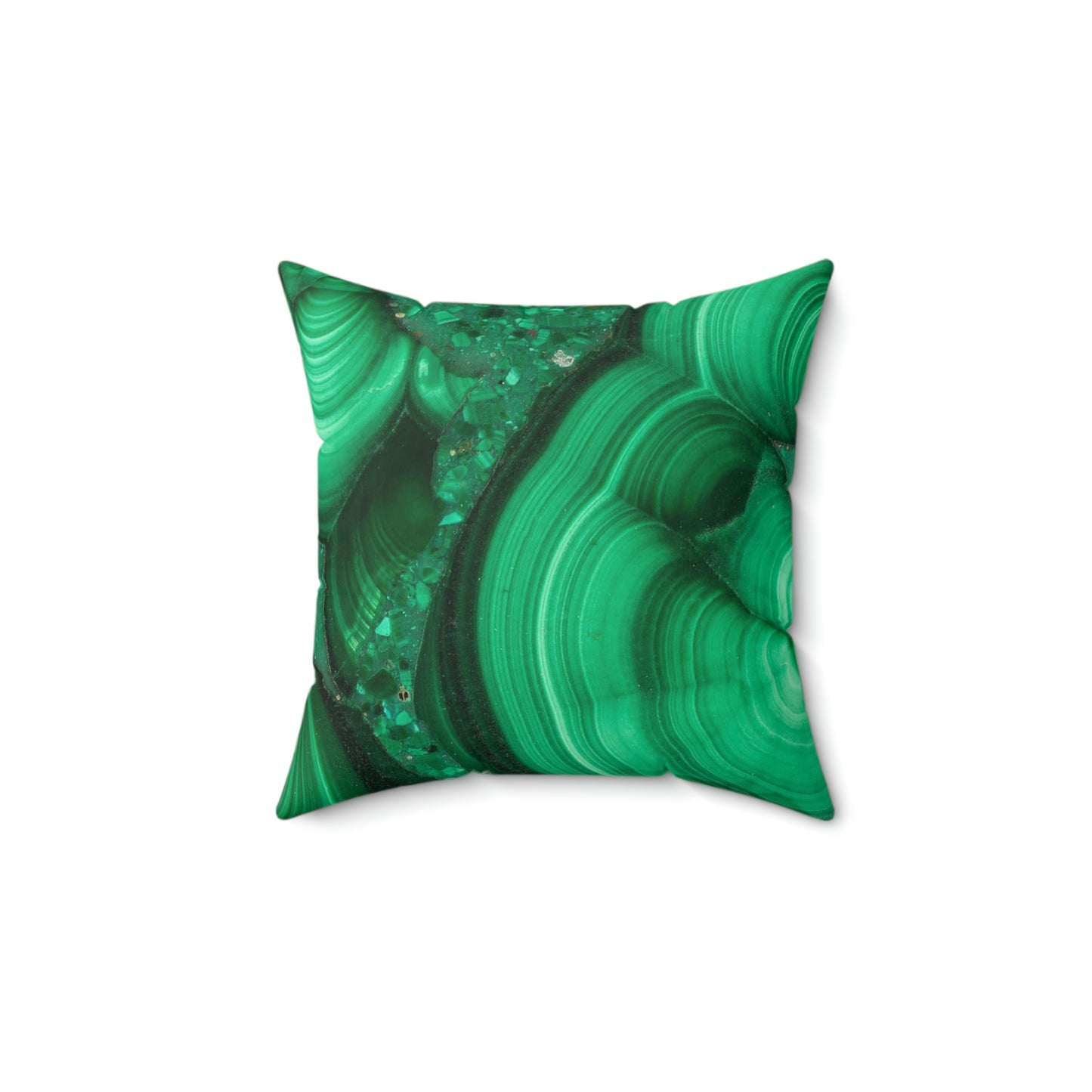 Malachite Spun Polyester Square Pillow