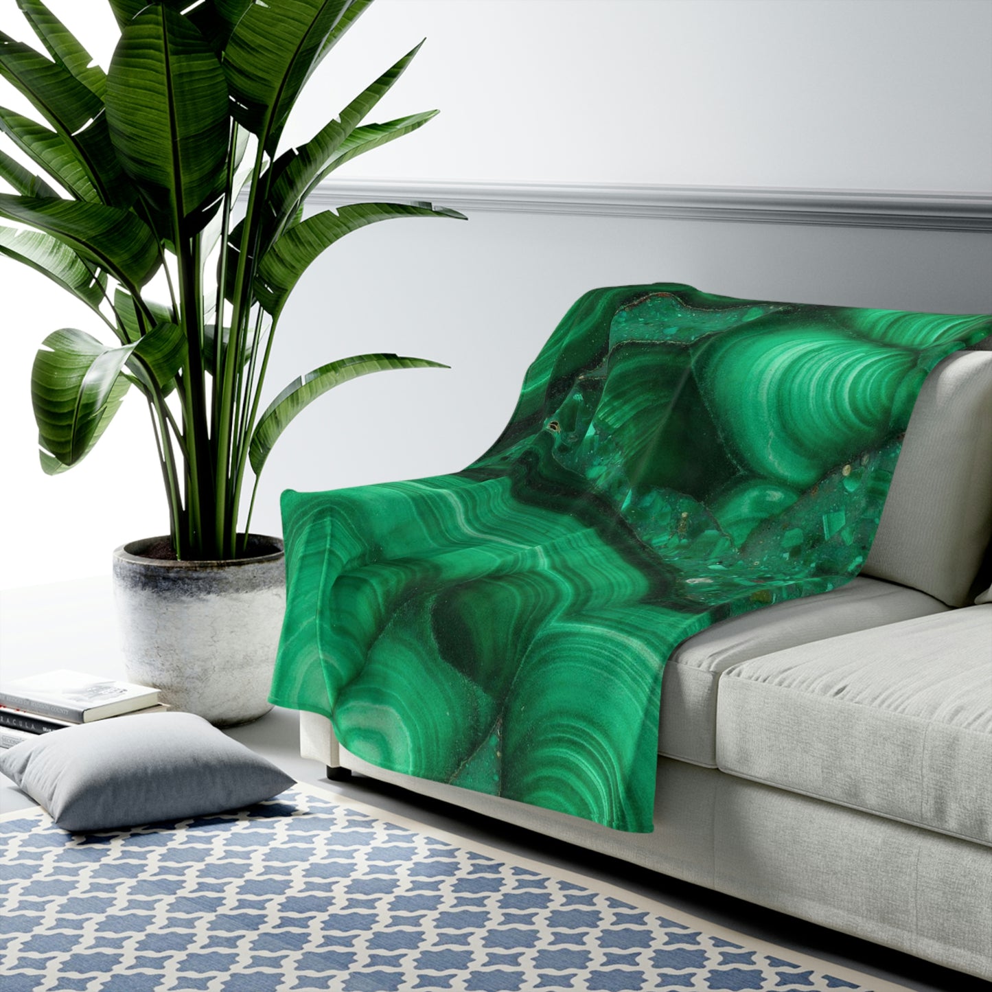 Malachite Plush Blanket