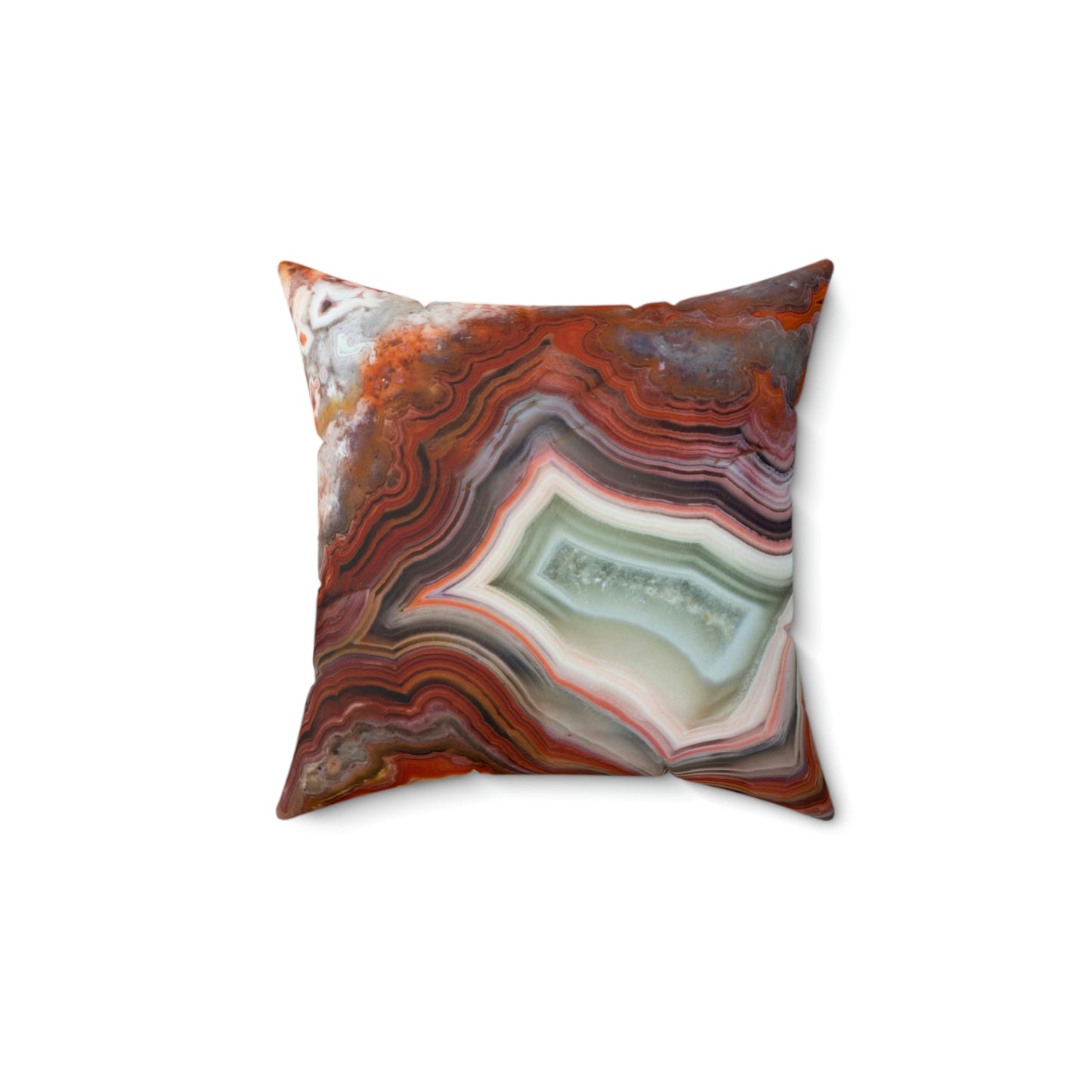 Mexican Lace Agate Spun Polyester Square Pillow