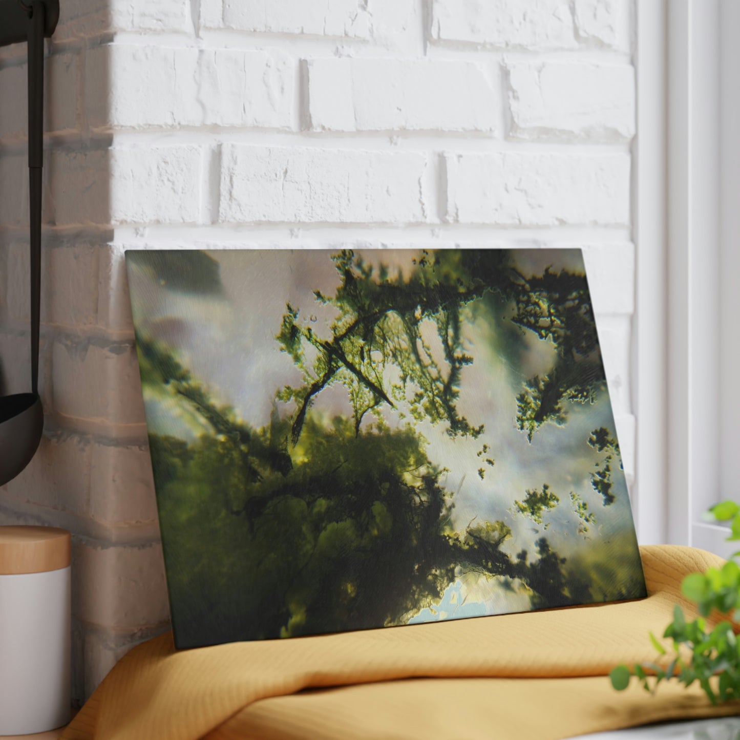 Moss Agate Glass Cutting Board