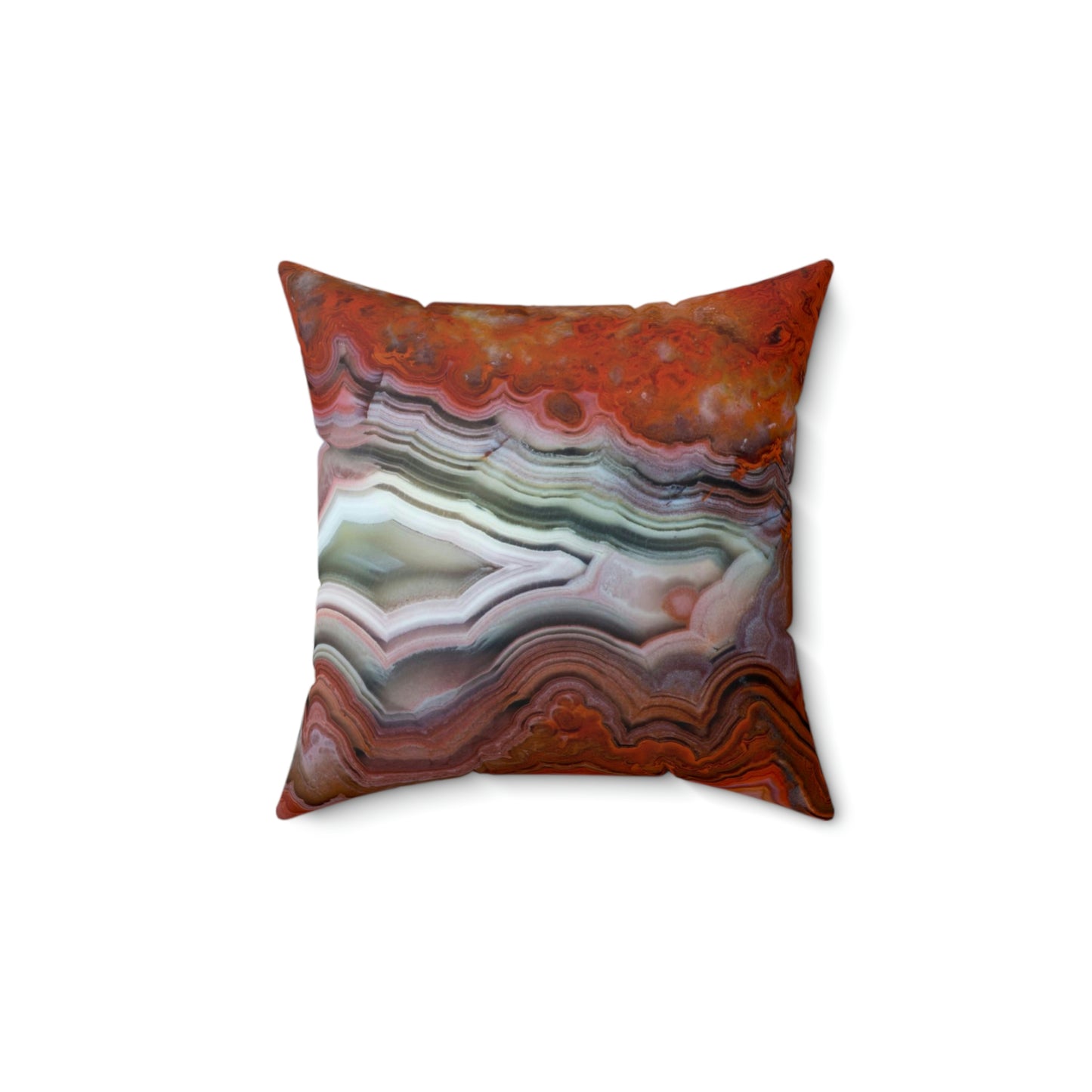 Mexican Lace Agate Spun Polyester Square Pillow